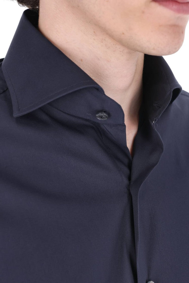 Finamore Napoli Poplin Stretch Cotton Shirt