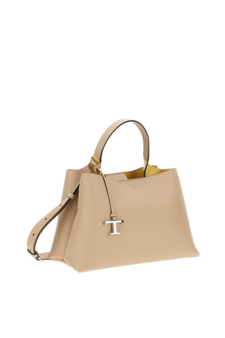 Tod's Structured Medium Leather Handbag With Detachable Charm