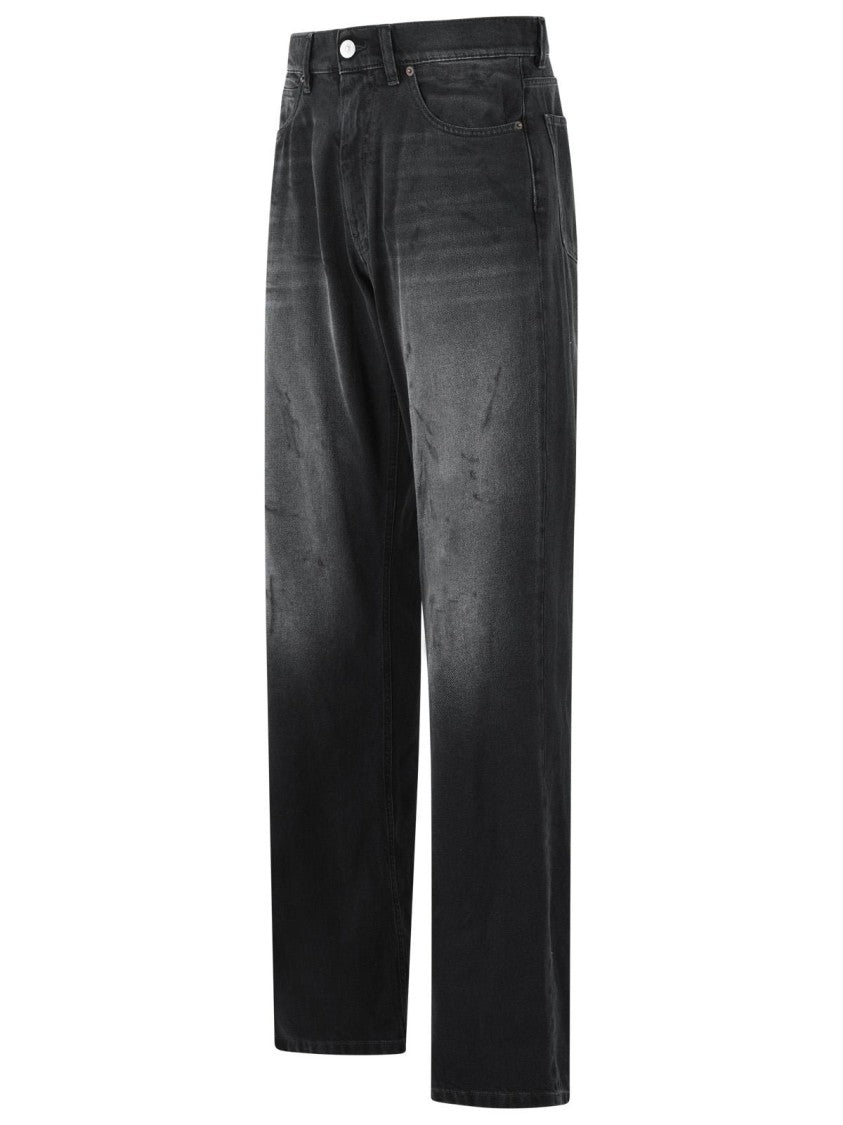 Mm6 By Maison Margiela Black Cotton Jeans