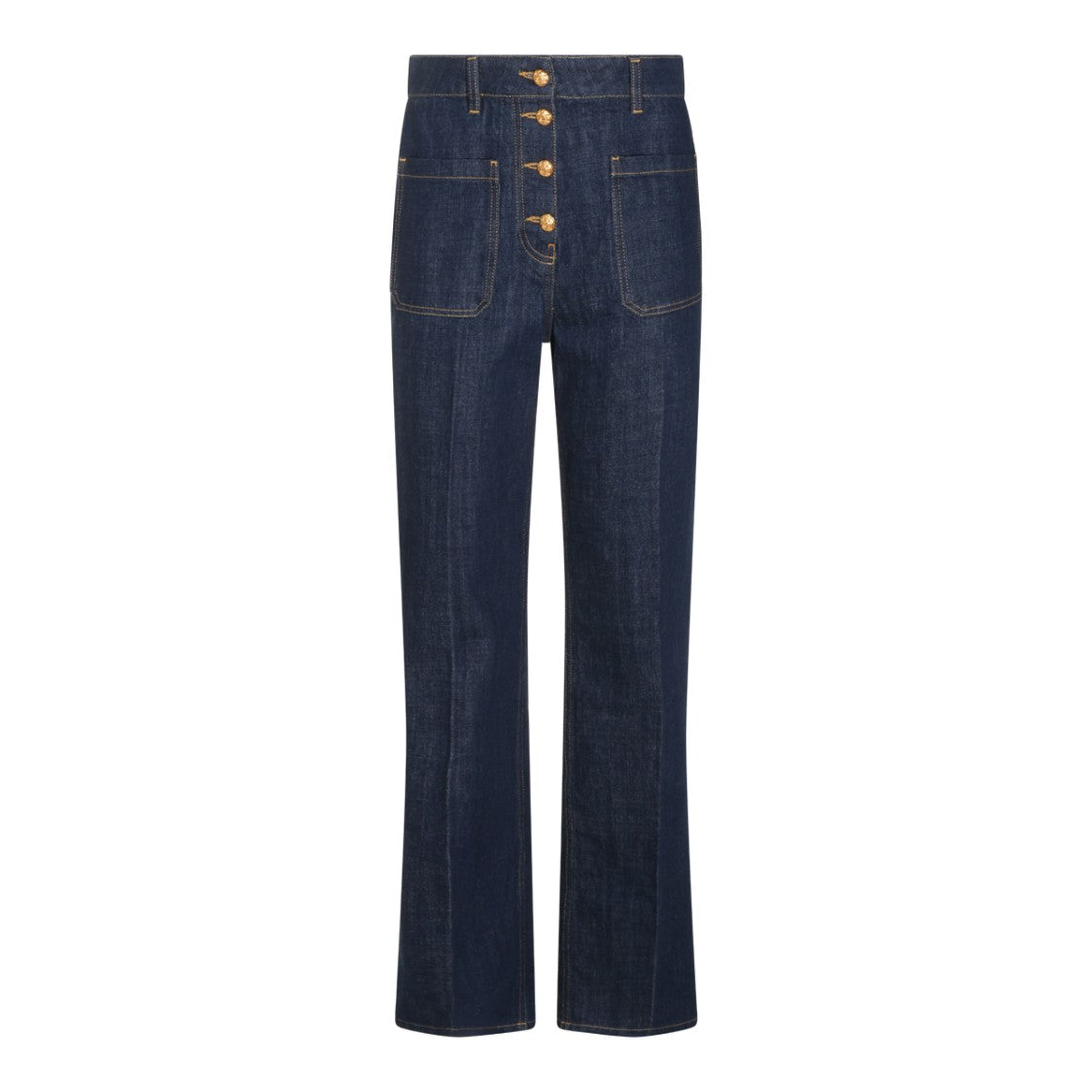 Valentino High-Waisted Straight-Leg Jeans