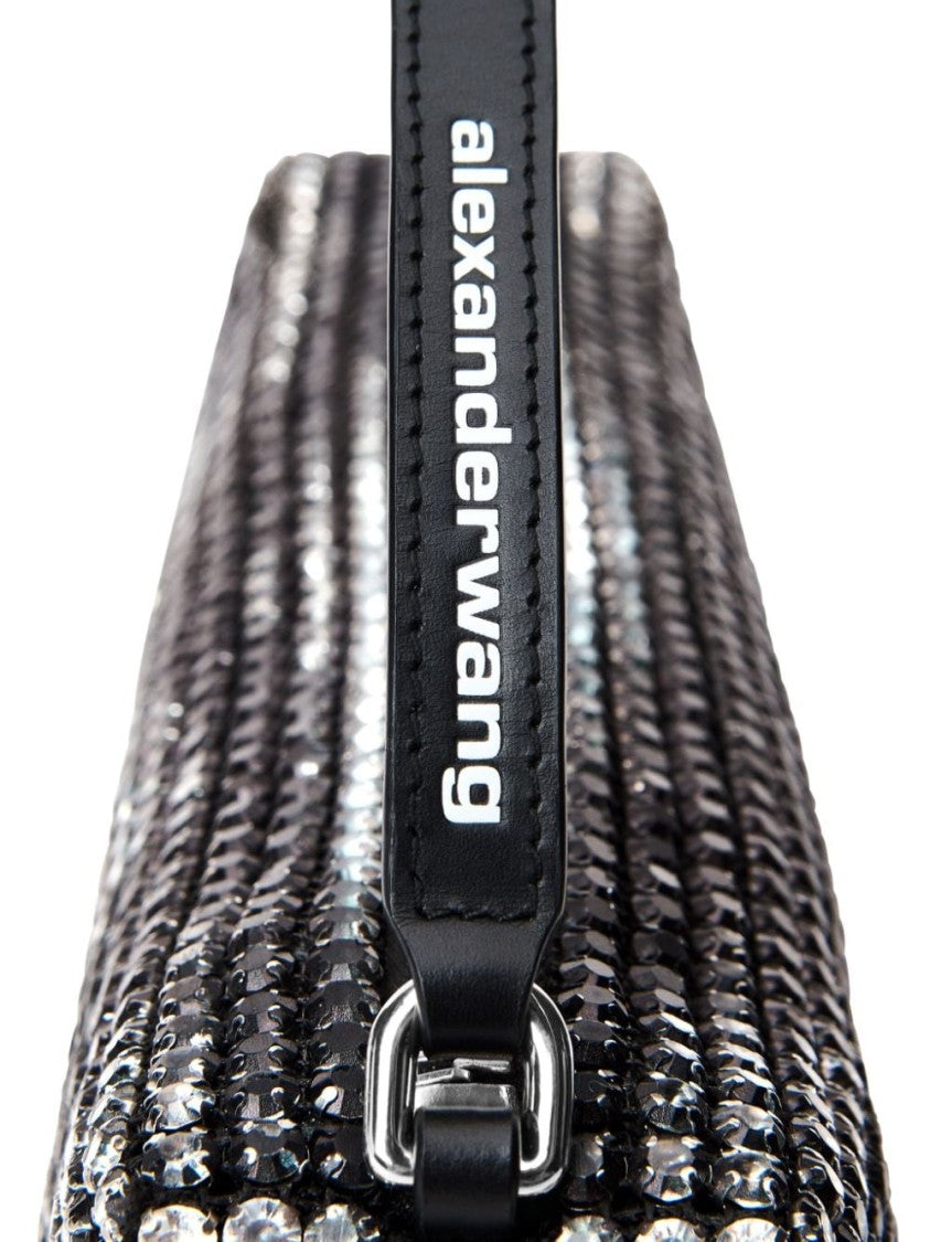 Alexander Wang Rectangle Bag With Black Crystal Embellishment