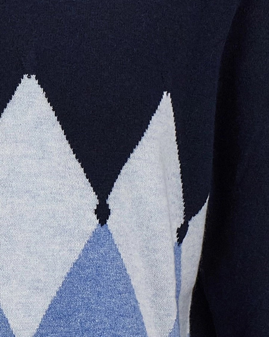 Ballantyne Cashmere Sweater With Diamond Pattern