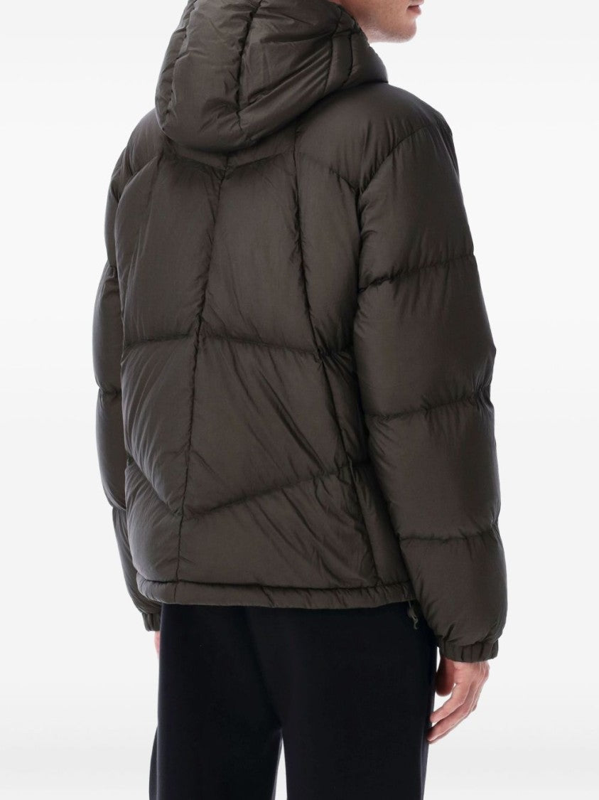 K-Way Padded Black Jacket With Quilted Design