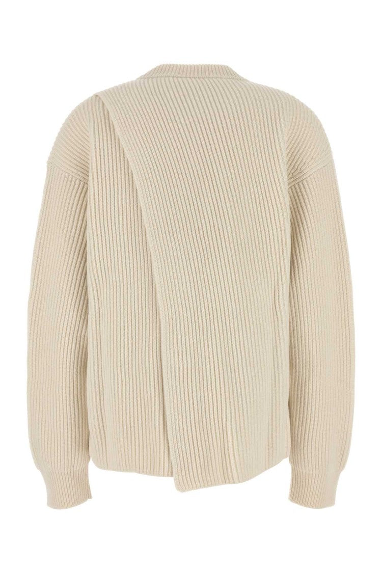 Jil Sander Ivory Wool Oversize Sweater