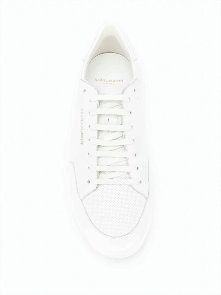 Saint Laurent Perforated Calf Leather Low-Top Sneakers