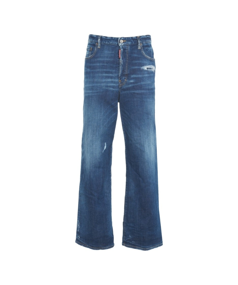 Dsquared2 Wide Leg Jeans With Classic Five-Pocket