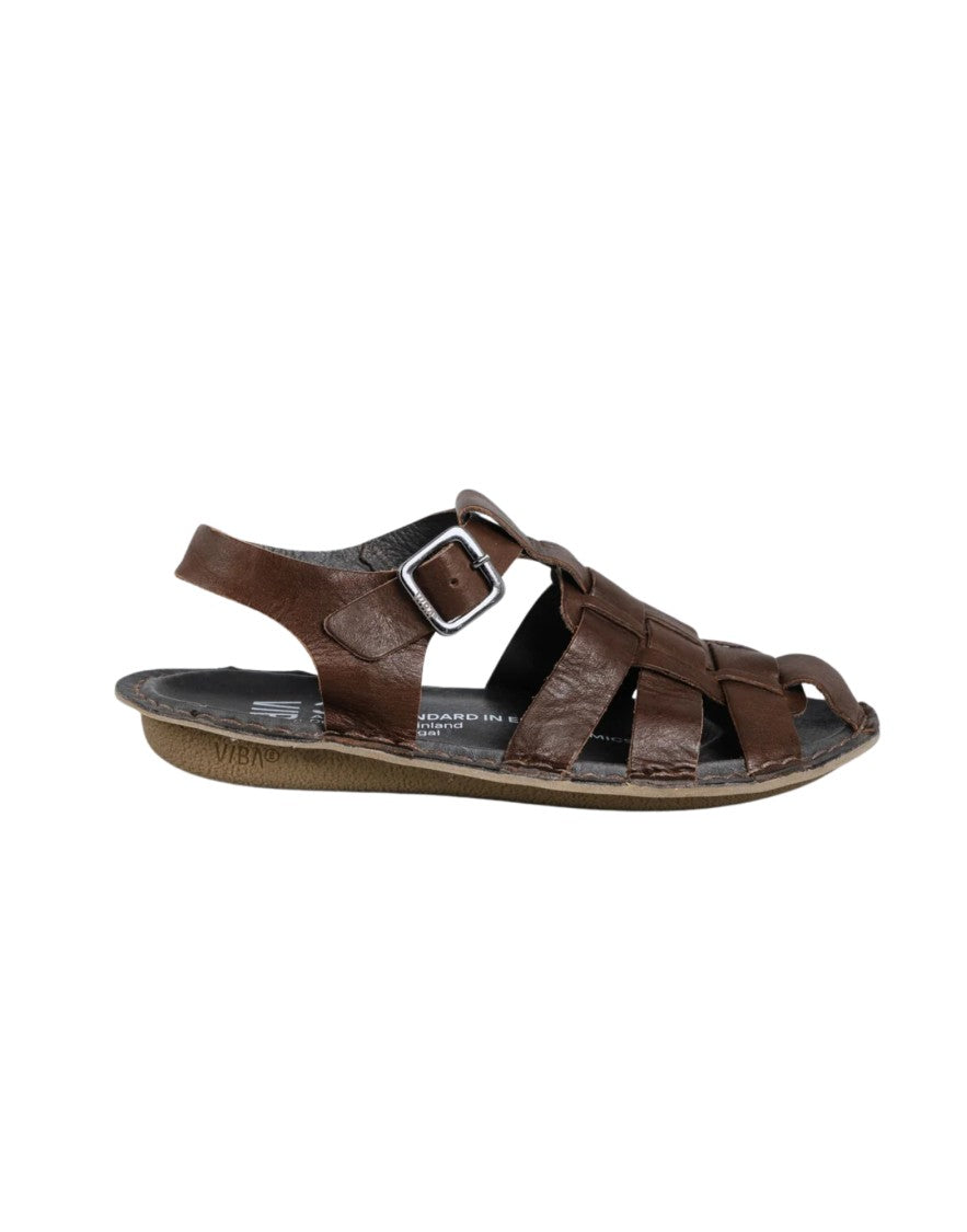 Vibae Capri Leather Cocoa Brown Unisex Sandals