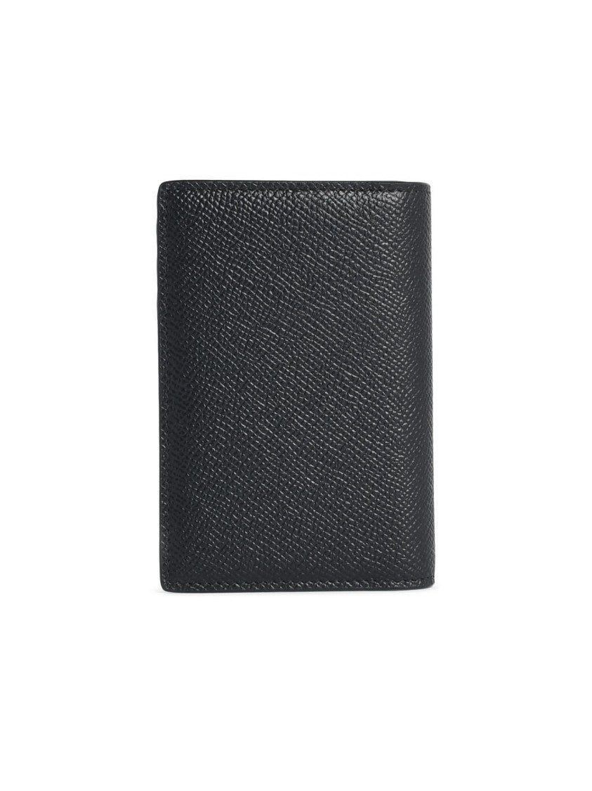 Dolce & Gabbana 'Fold' Black Dauphine Leather Card Holder