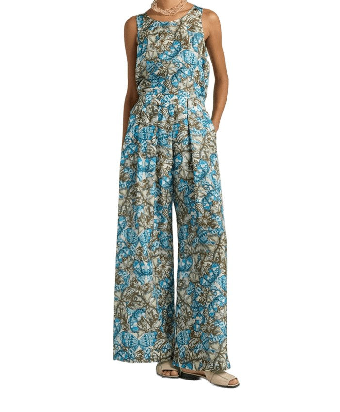 Momonì Printed Silk Palazzo Trousers