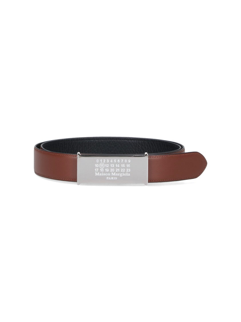 Maison Margiela Numeric Reversible Belt – Brown/Black