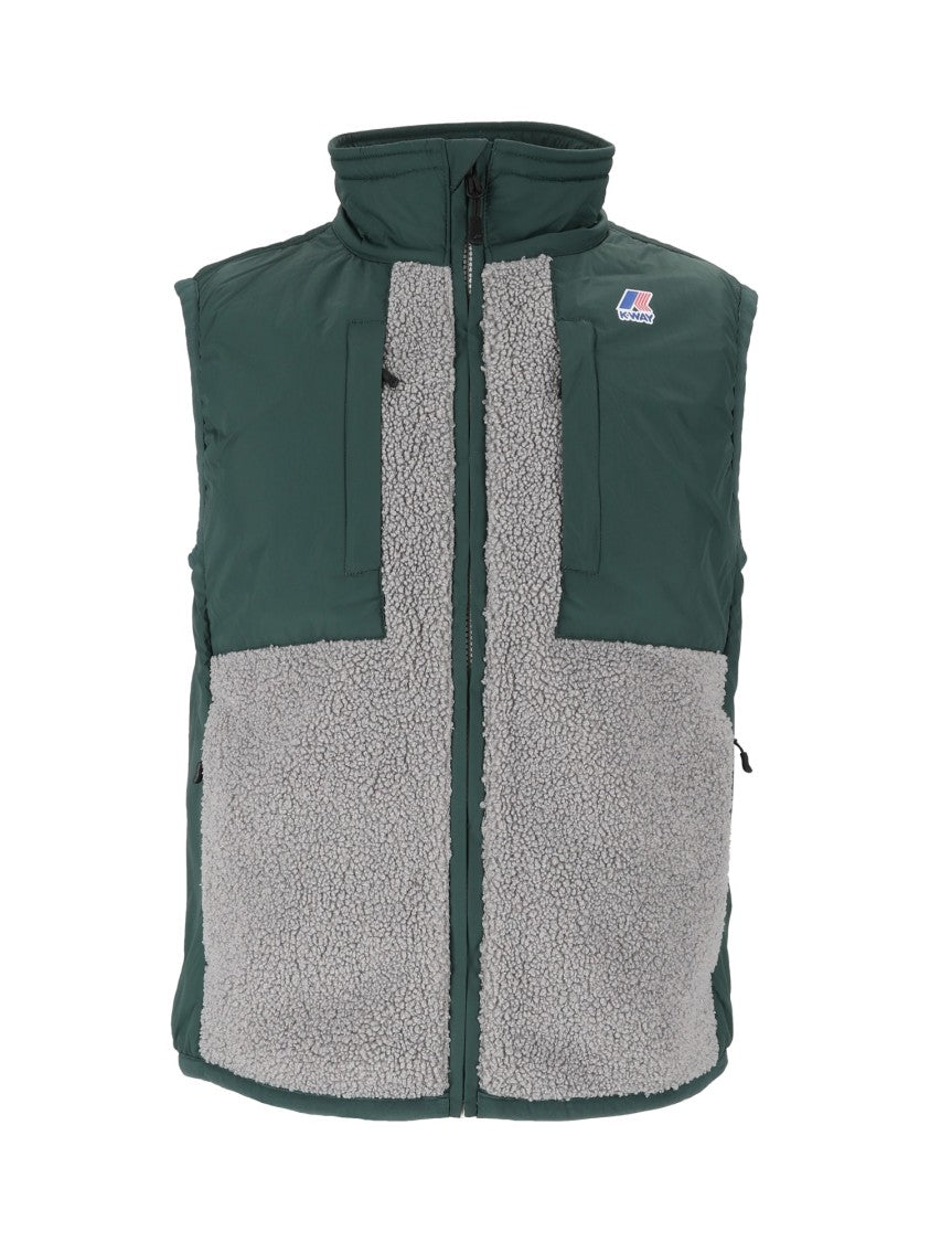 K-Way Green Recycled Nylon Vital 4.0 Orsetto Fleece Vest