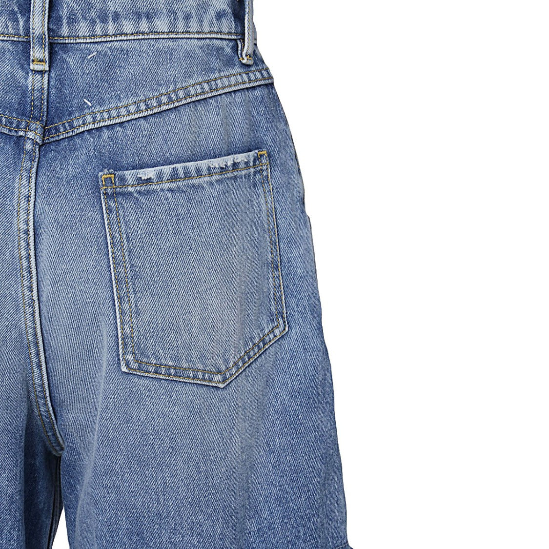 Maison Margiela Blue Cotton Denim Jeans With Cut-Out Detailing