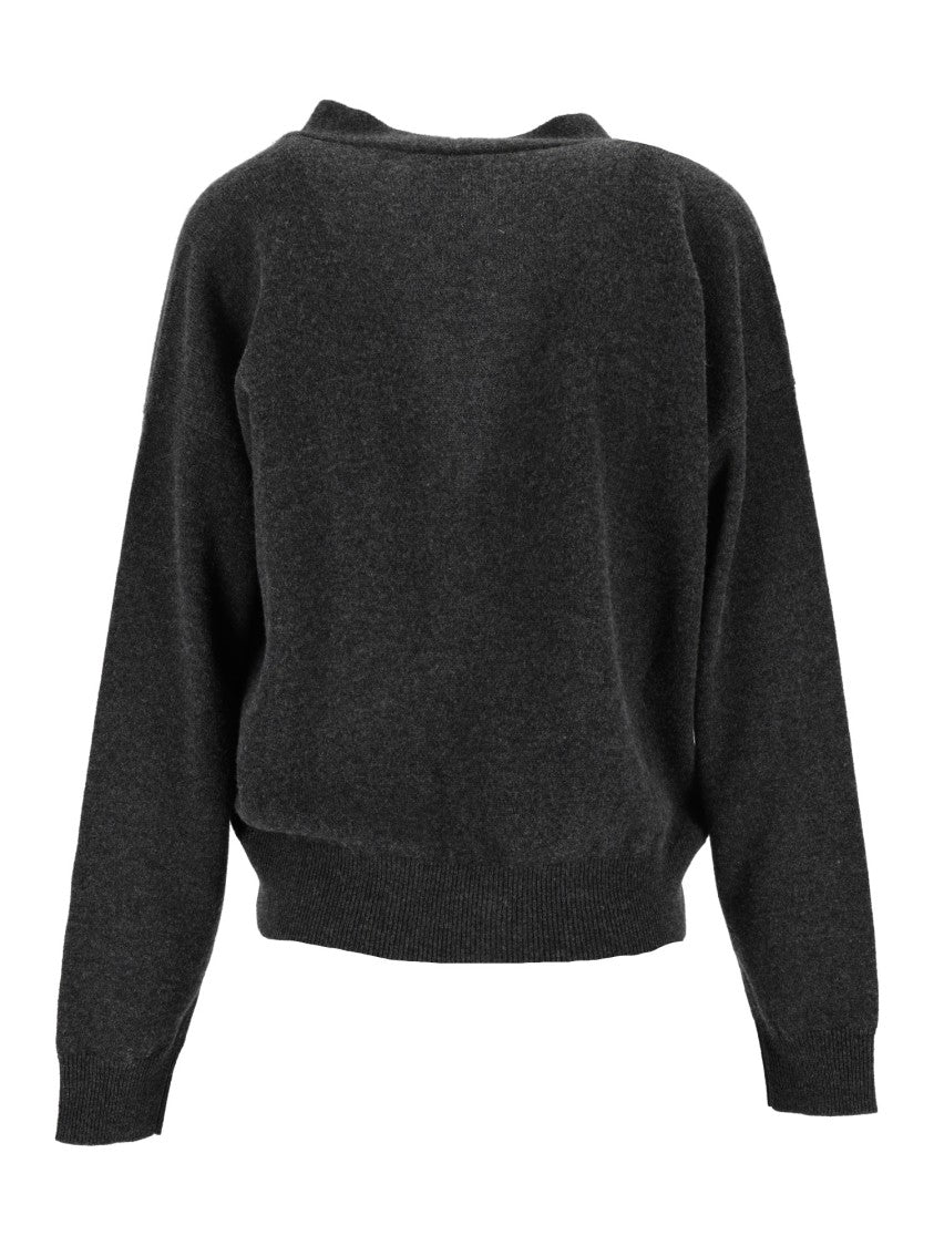 Peserico Deep V-Neck Buttoned Knit Cardigan