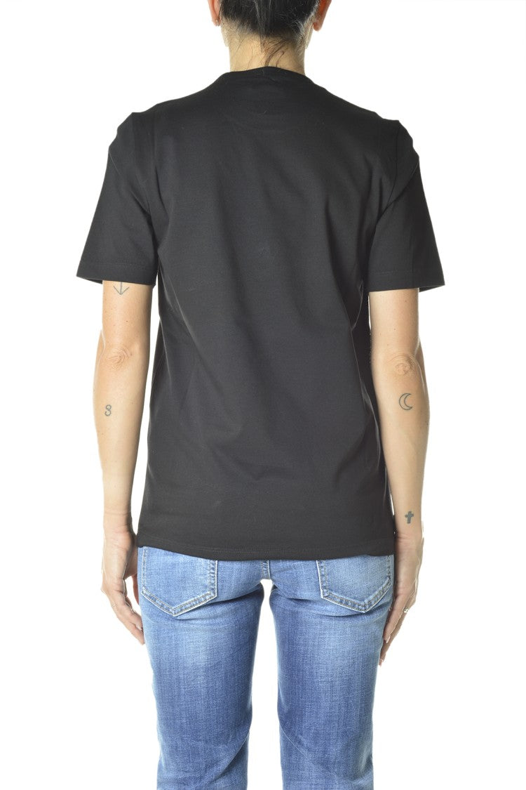 Dsquared2 Black Cotton Icon T-Shirt With Mini Logo
