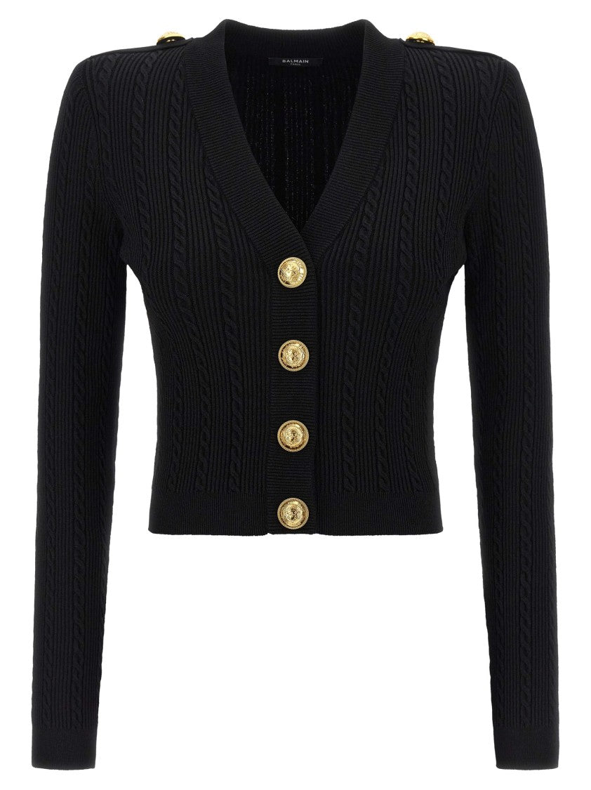 Balmain Twisted Knit Cardigan