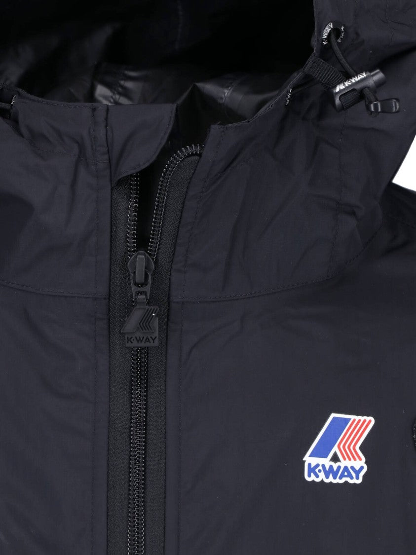 Comme Des Garçons Black Minimalist Hooded Zippered Jacket