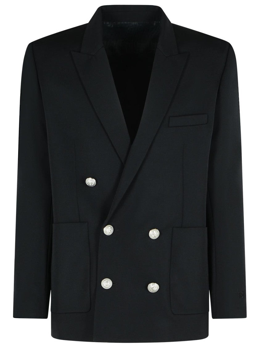 Balmain Black Virgin Wool Blazer