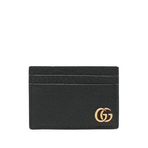 Gucci Black Gg Marmont Textured Leather Money Clip