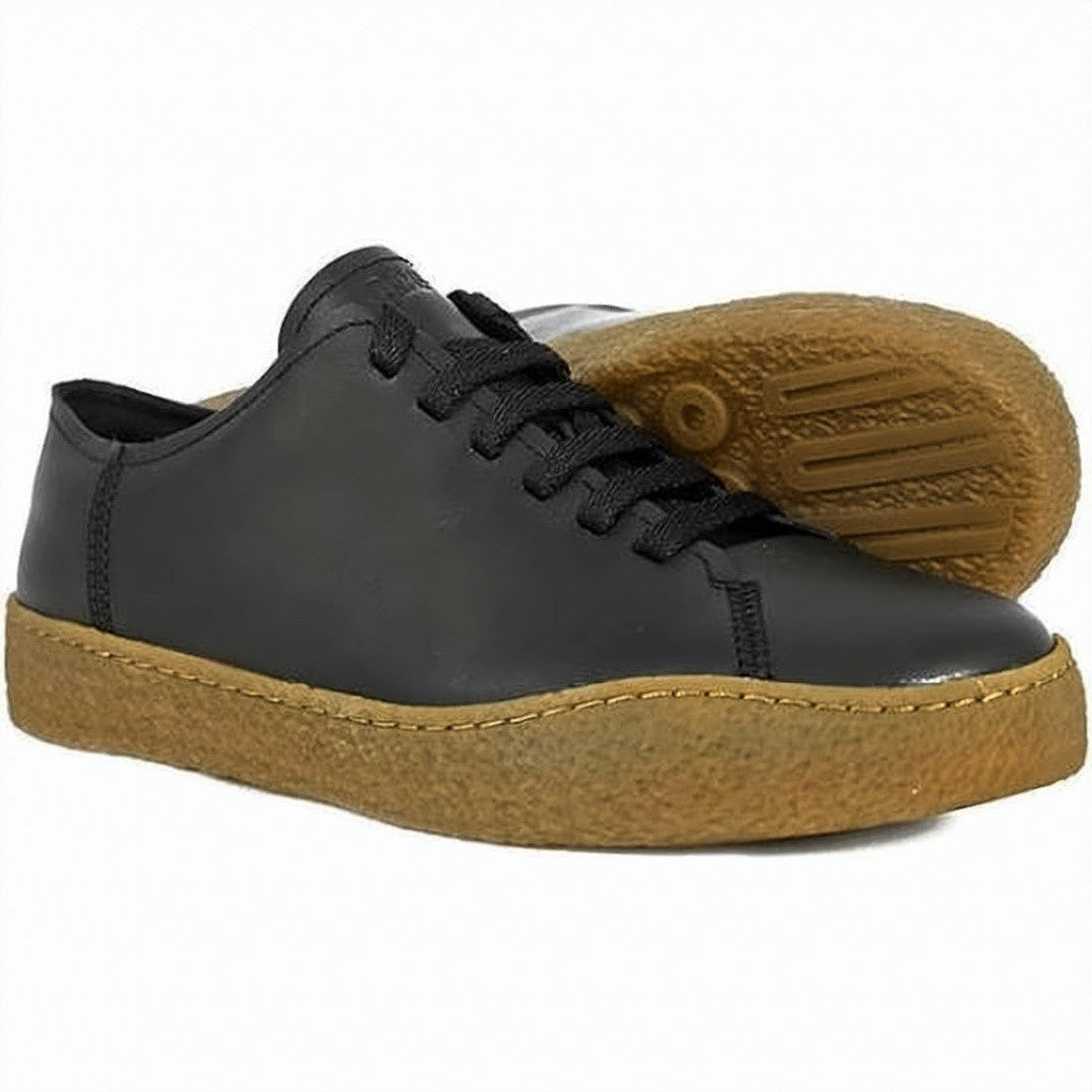 Camper Smooth Leather Black Mules