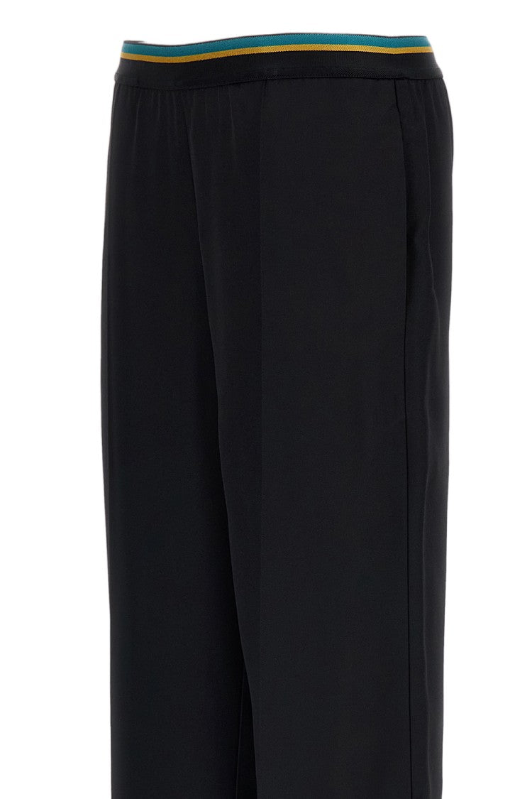 Plan C Black Sable Straight-Leg Pants