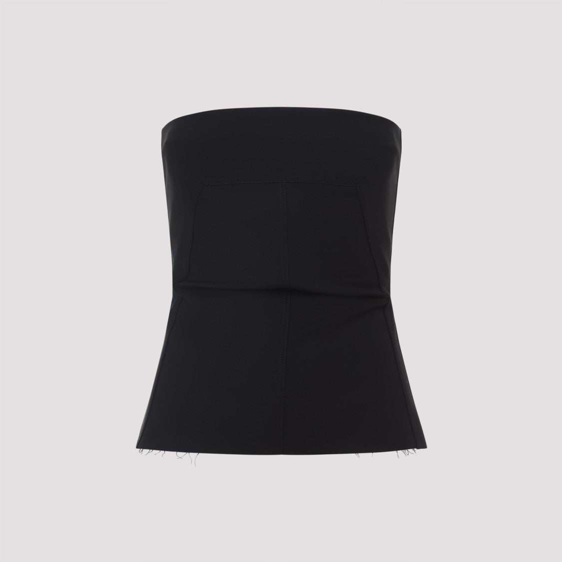 Rick Owens Black Wool Bustier Top