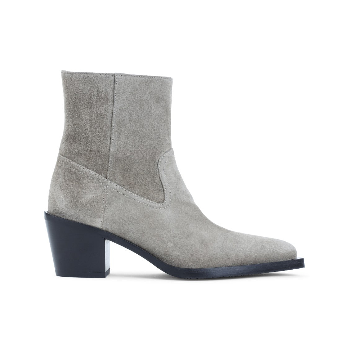 Stuart Weitzman Tate Grey Suede Leather Boots