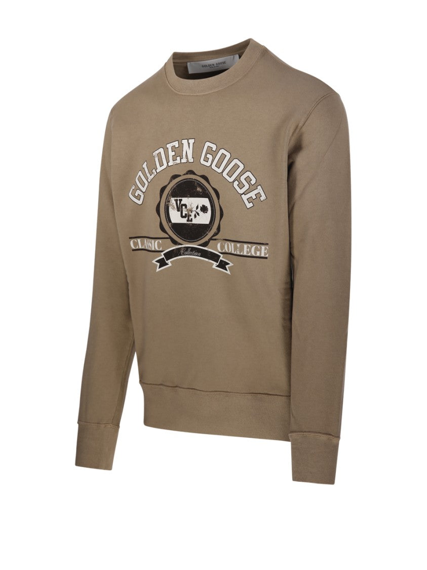 Golden Goose Journey M`S Crew Neck Sweatshirt With Print