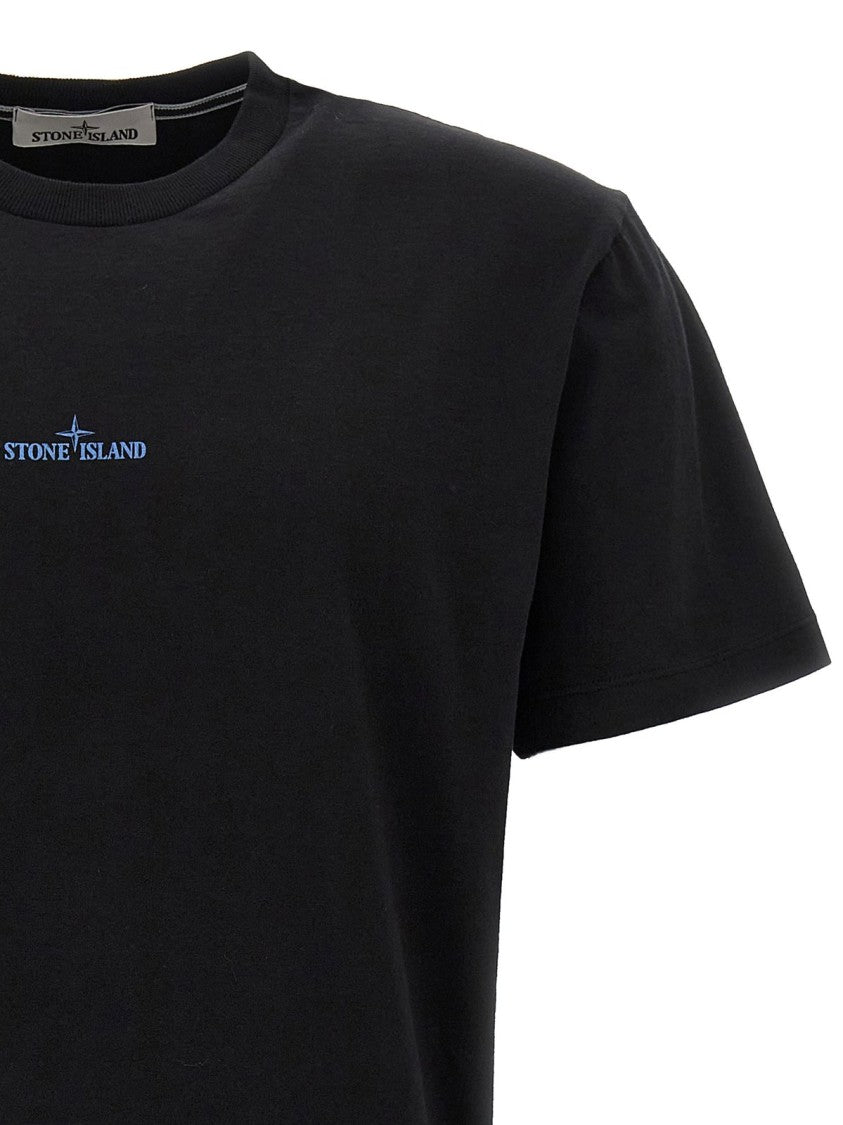 Stone Island Short-Sleeved Cotton T-Shirt With Centered Logo