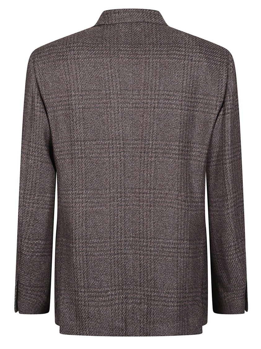 Lardini Roma Checkered Wool-Blend Blazer