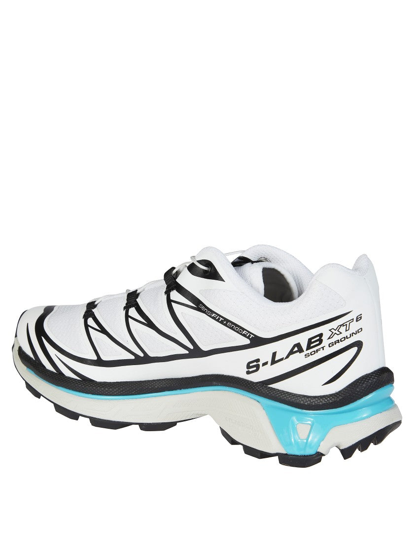 Salomon White Geometric Overlays Midsole Sneakers