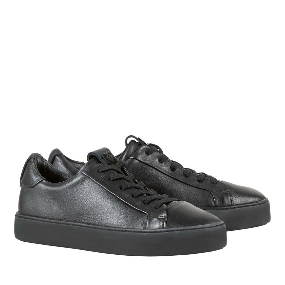 Högl Black Carly Minimalist Rubber Sole Leather Sneakers