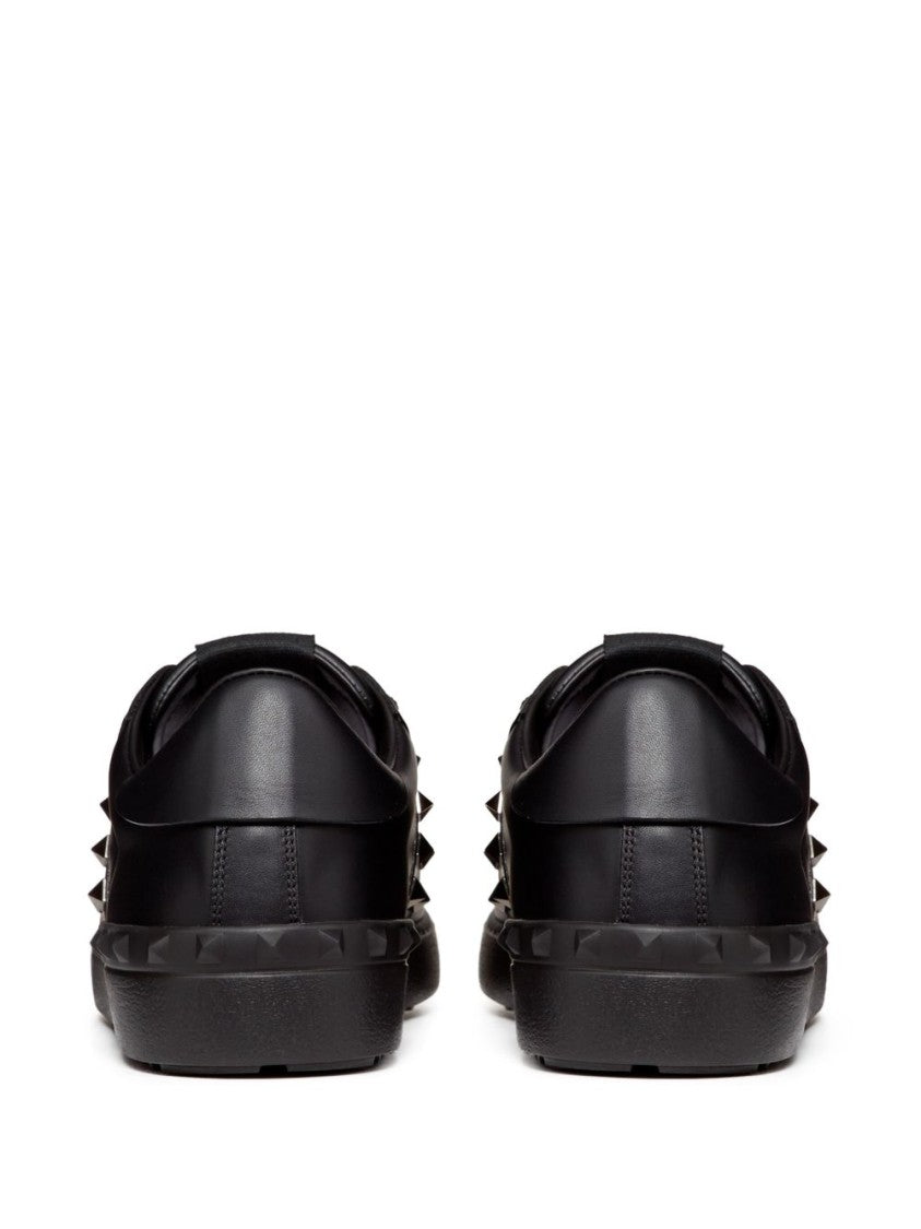 Valentino Garavani Black Leather Flat Shoes