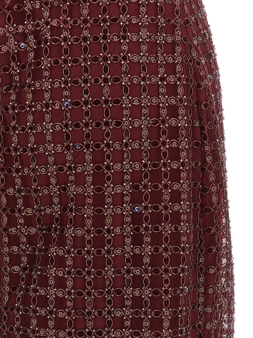 Rotate Birger Christensen 'Beaded Maxi Tube' Dress