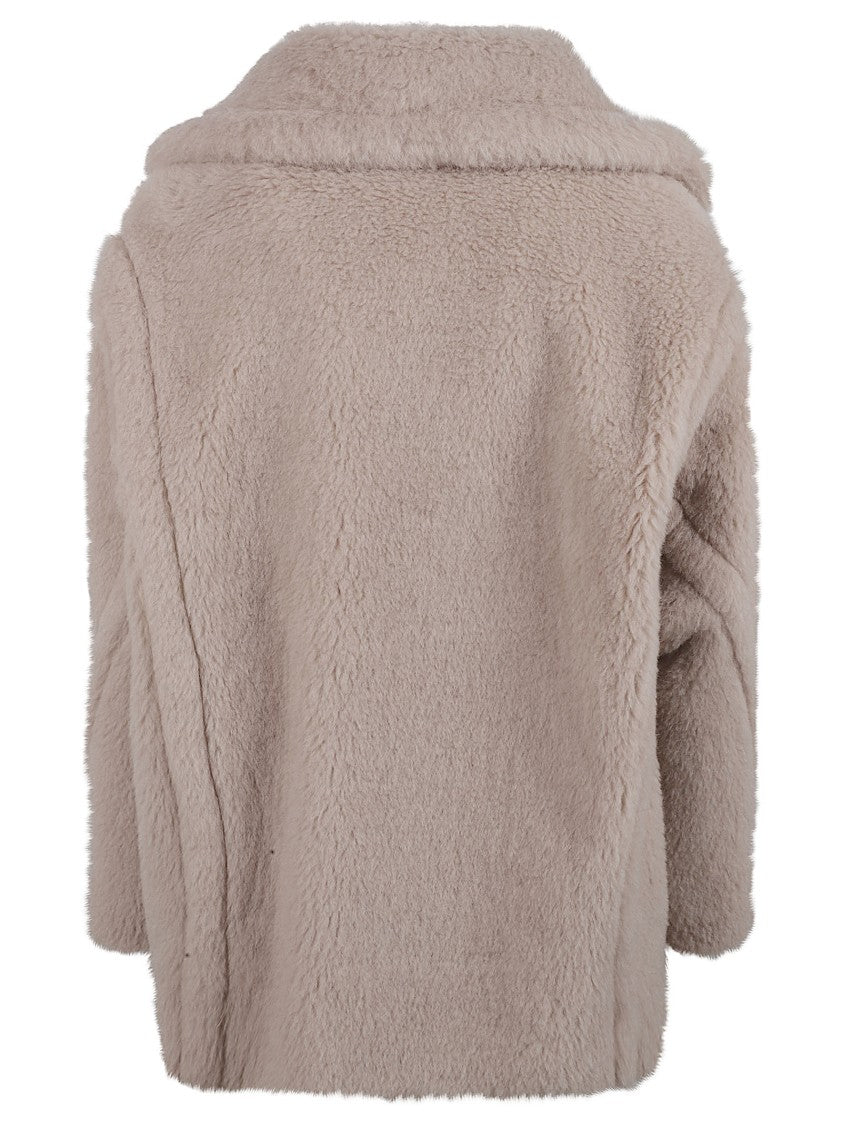 Max Mara Relaxed-Fit Textured Coat With Classic Lapel
