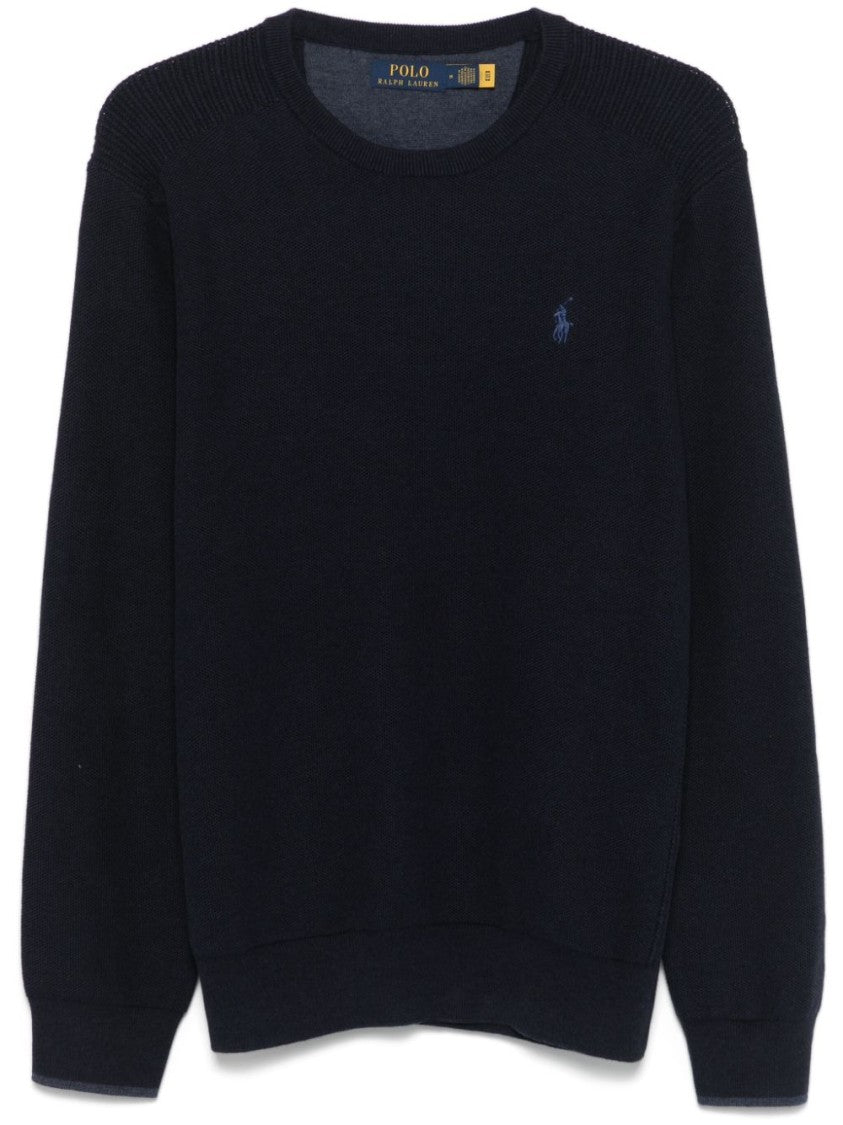 Polo Ralph Lauren Classic Crew Neck Pullover With Ribbed Detailing