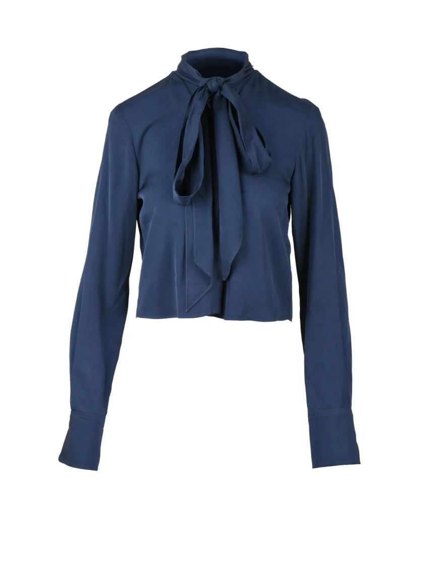 Stella Mccartney Blue Viscose Women's Short Viscose Shirt
