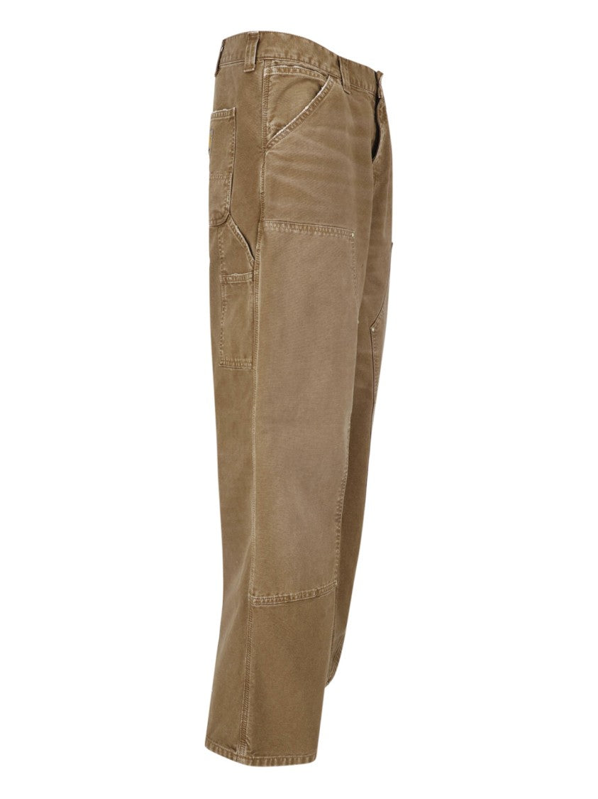 Carhartt Wip Brown Og Double Knee Organic Cotton Wide-Leg Pants