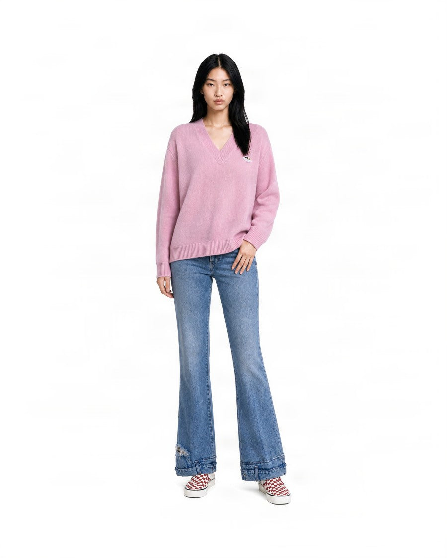 Fiorucci V-Neck Merino Wool Cashmere Sweater