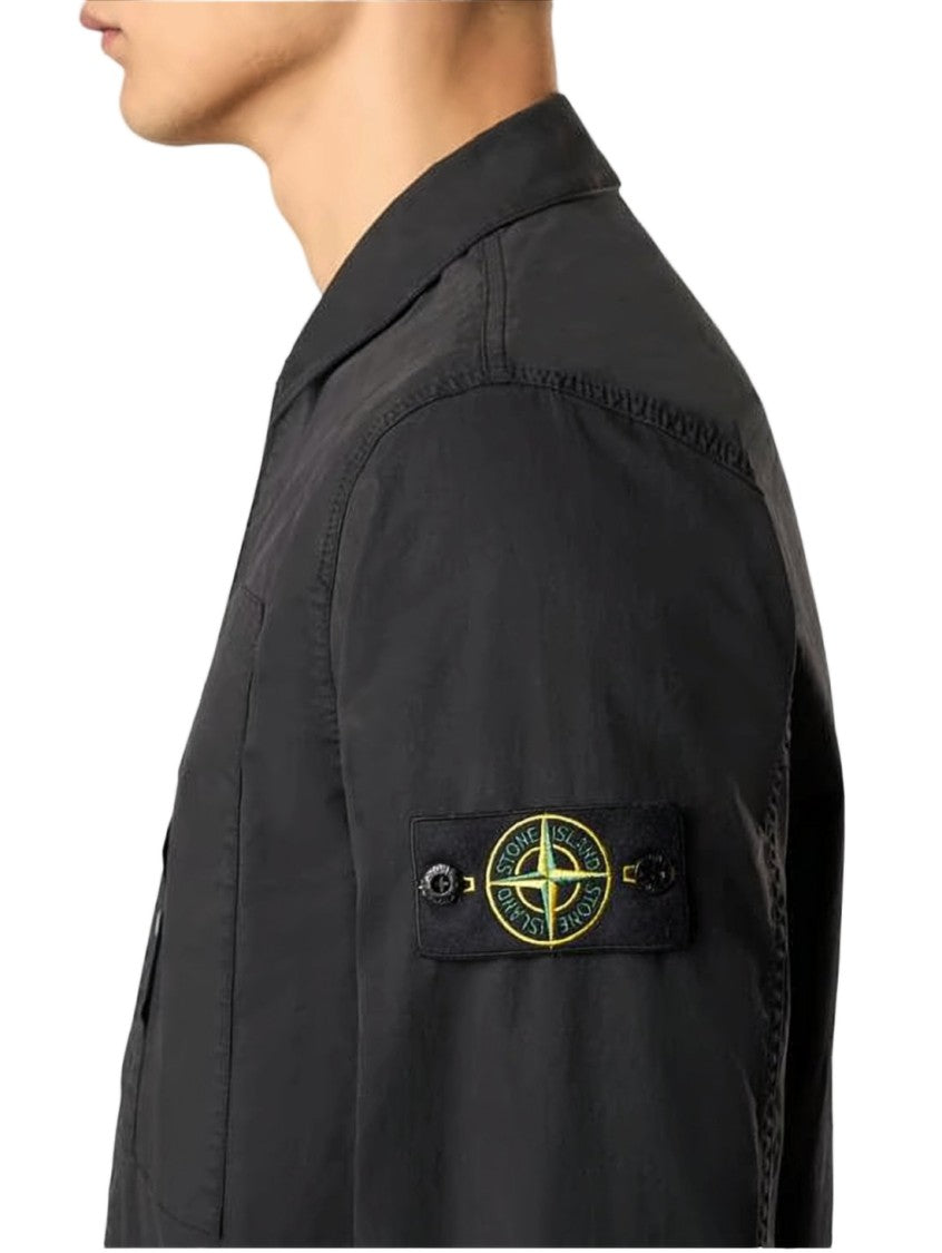 Stone Island Long-Sleeve Minimalist Shirt With Concealed Placket