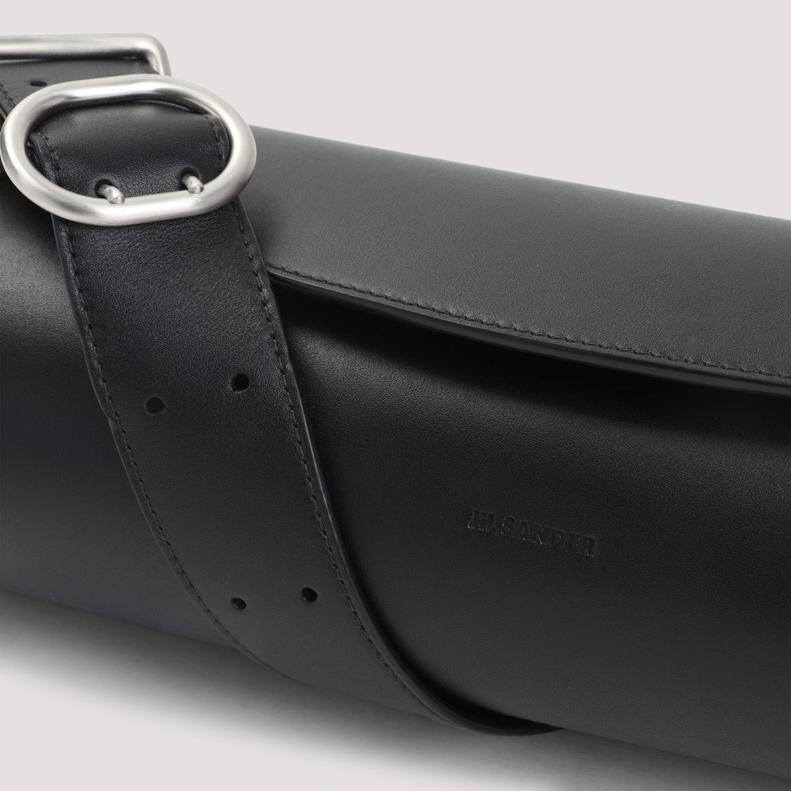 Jil Sander Black Lamb Leather Sm Cannolo Handbag
