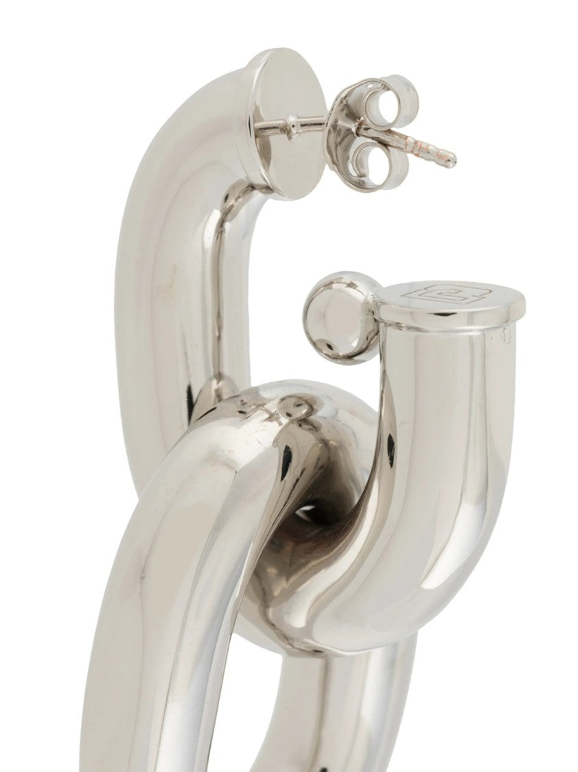 Rabanne Sculptural Silver-Tone Interlocking Earrings