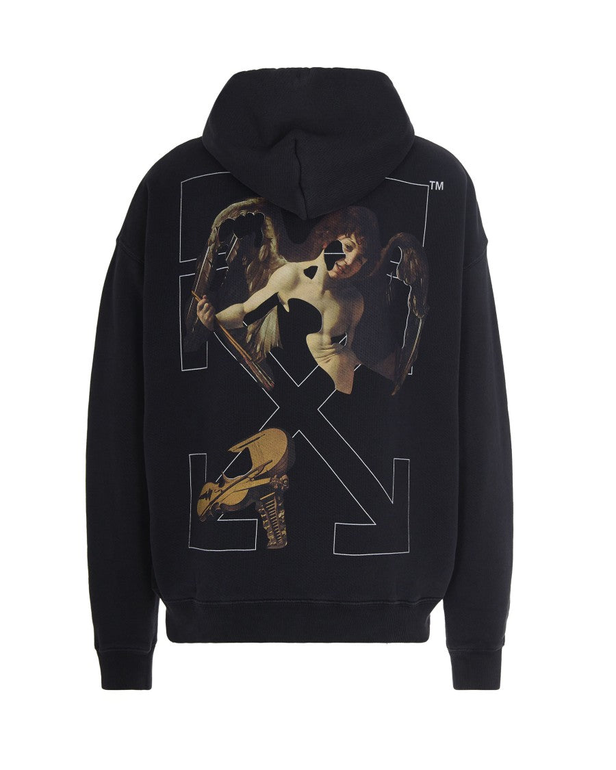 Off-White Cupid Arrow Skate Hoodie In Vintage Black/White