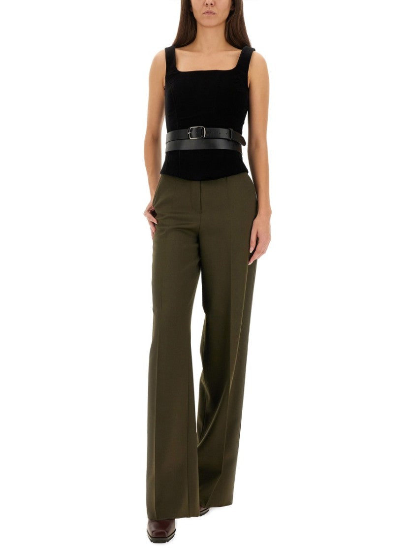 Max Mara Wide-Leg Tailored Pants With High Waist And Concealed Closure