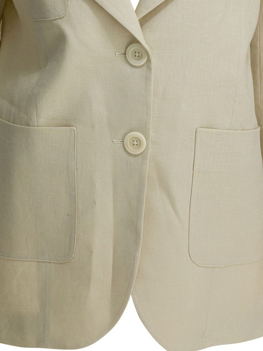 Ines De La Fressange Notched Lapel Casual Jacket With Boxy Silhouette