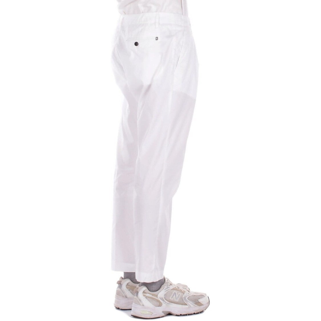 Dondup White Tailored Front Pleats Pants