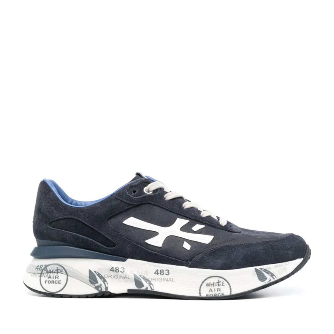 Premiata Blue Moerun Suede Cushioning Sneakers