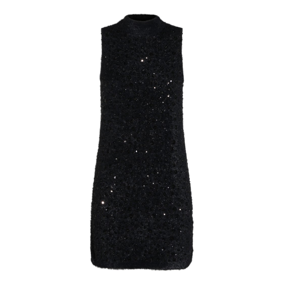 Twin-Set Textured Sequined Keyhole Shift Mini Dress