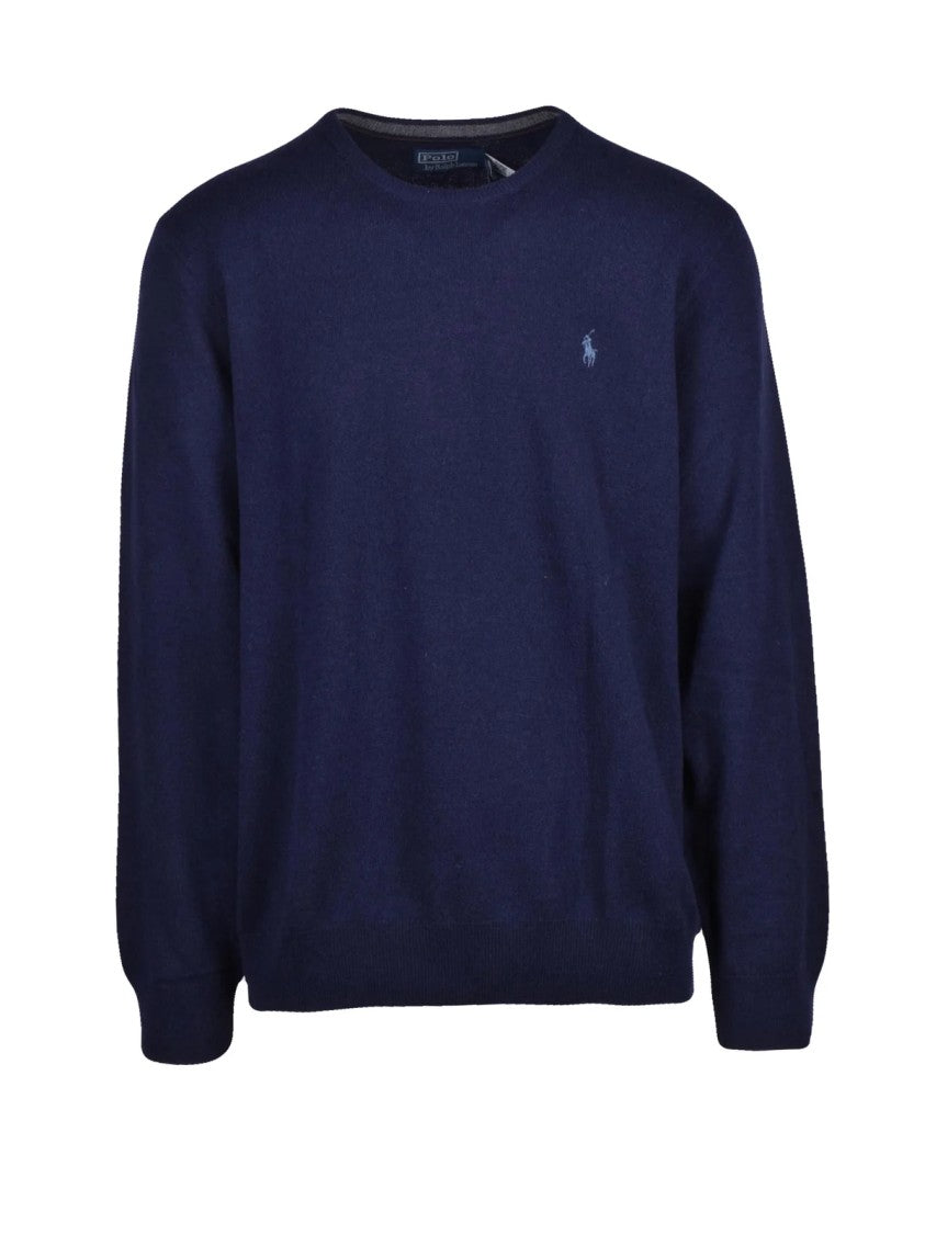Polo Ralph Lauren Blue Classic Wool Crewneck Sweater