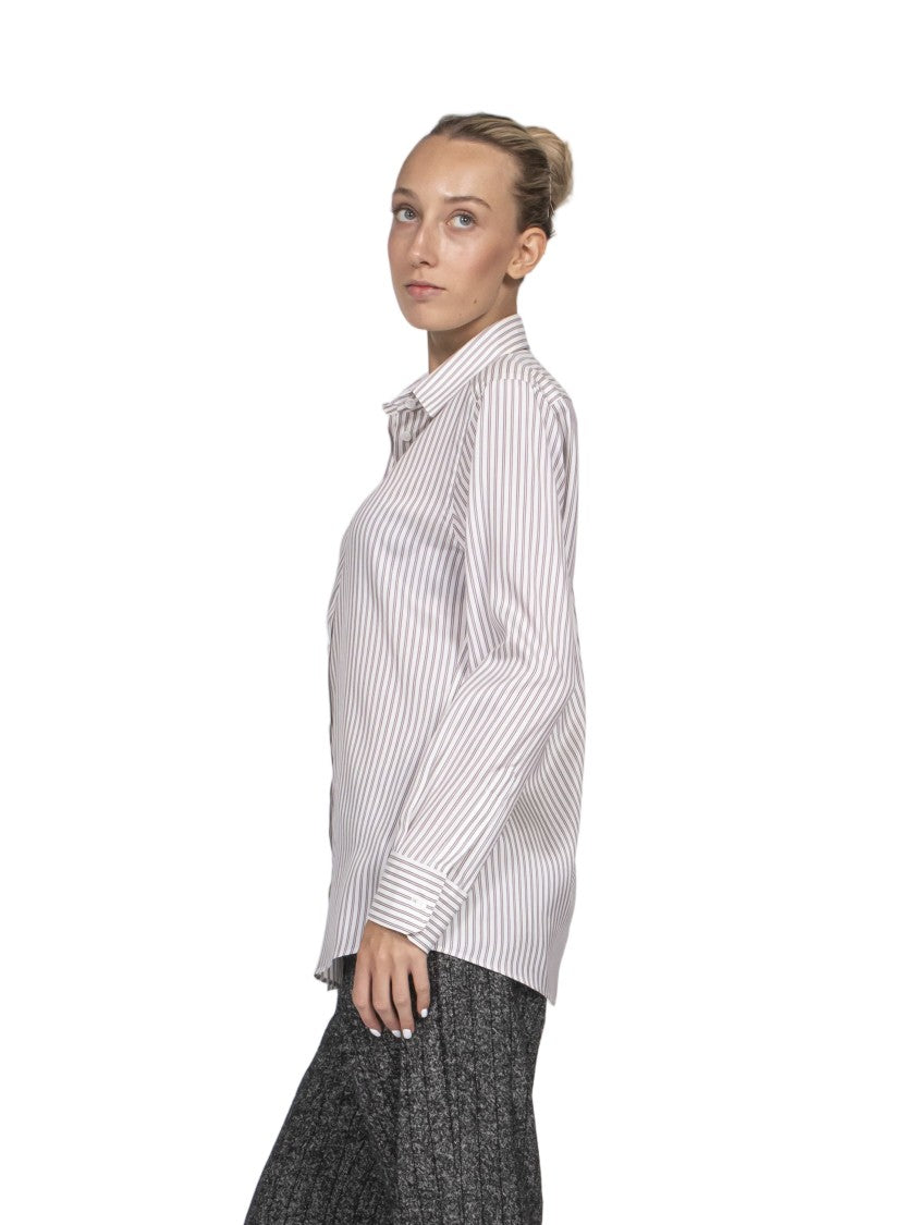 Dolce & Gabbana Vertical Striped Tailored Long-Sleeve Shirt