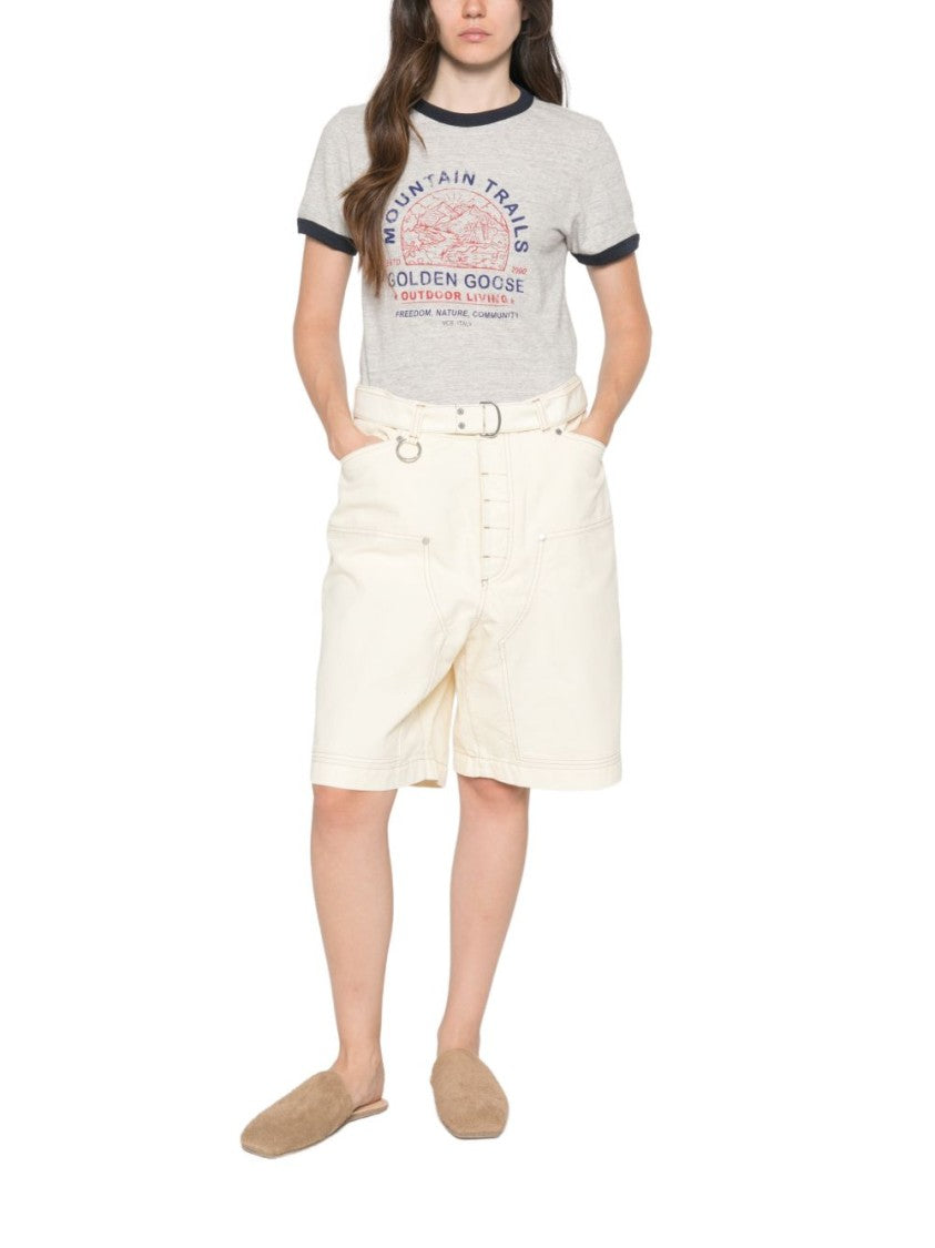 Golden Goose Heather Grey Vintage Graphic T-Shirt